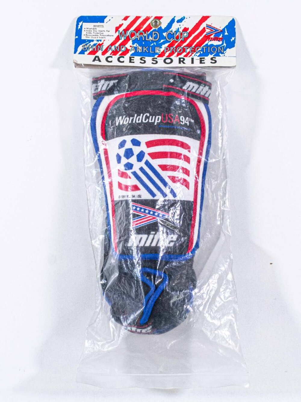 Vintage Mitre 1994 World Cup Shin Guards 90s Soccer Equipment USA94 Gear Rare  *